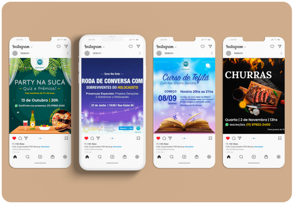 Social Media Posts for Makom